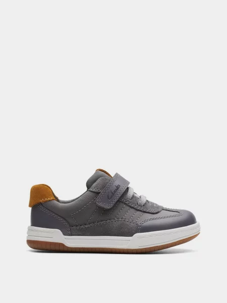 Детские кроссовки Clarks серые