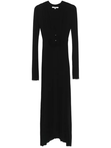 Rochie maxi Manuri din jerseu de costum negru