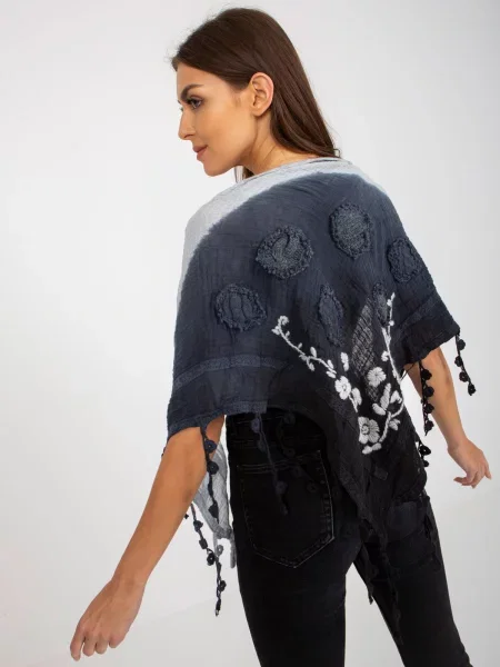 Šal Fashionhunters črna