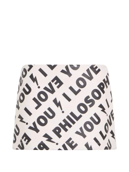 Fusta mini Philosophy Di Lorenzo Serafini cu imagine