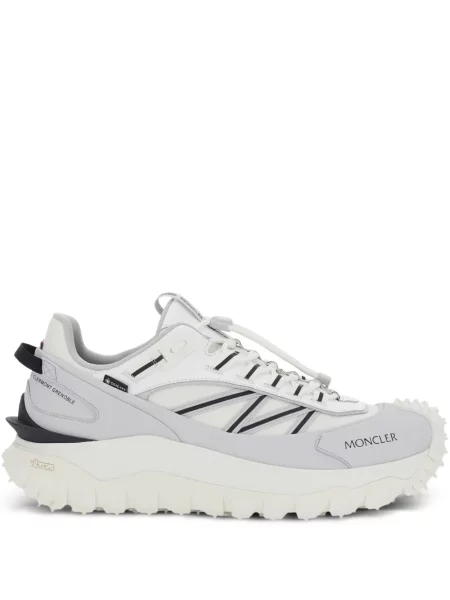 Sneakerși Moncler Trailgrip din piele alb