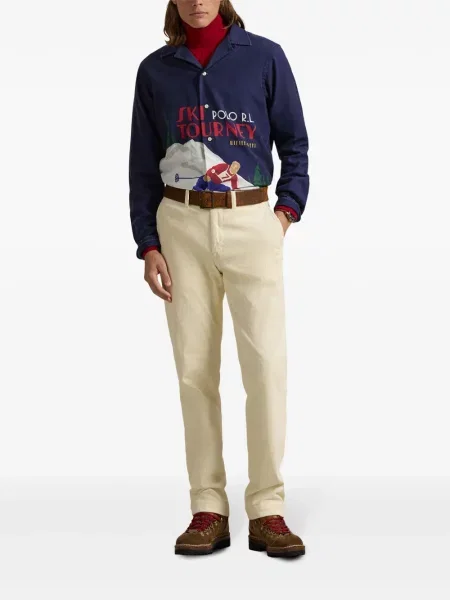 Vlněné dvouřadé polotričko Polo Ralph Lauren s autogramem zelené