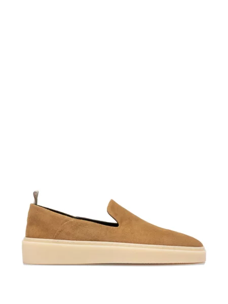 Pantofi loafer Officine Creative din piele de căprioară maro