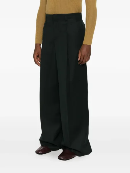 Pantaloni Lacoste plisate verde