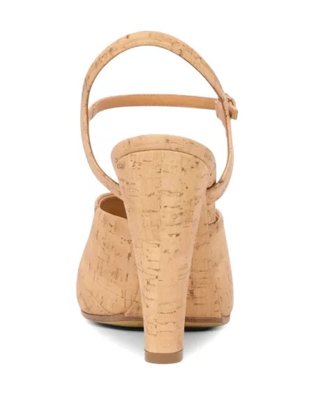 Pantofi cu toc Moschino din piele cu bretele