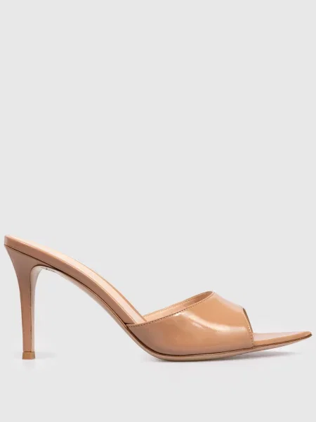 Кожаные мюли Gianvito Rossi бежевые