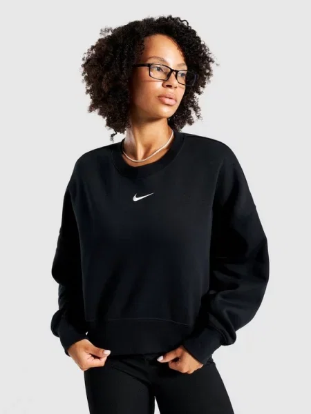 Nike Sportswear Mikina Phoenix Fleece černá bílá