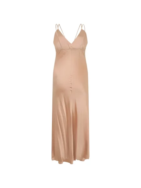 Rochie maxi Alberta Ferretti cu decolteu în V roz