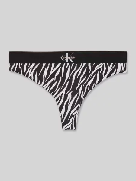 Stringi z detal z logo Calvin Klein Underwear czarne