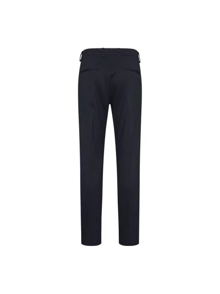 Spodnie materiałowe o kroju tapered fit w kant model ‘JUNO’ Cinque czarne