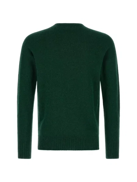 Pulover Ma'ry'ya cu decolteu rotund verde