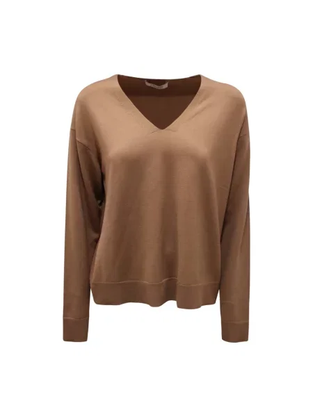 Sweter Max Mara wełniany brązowy