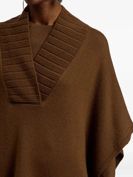 Top Ralph Lauren Collection cu decolteu în V maro
