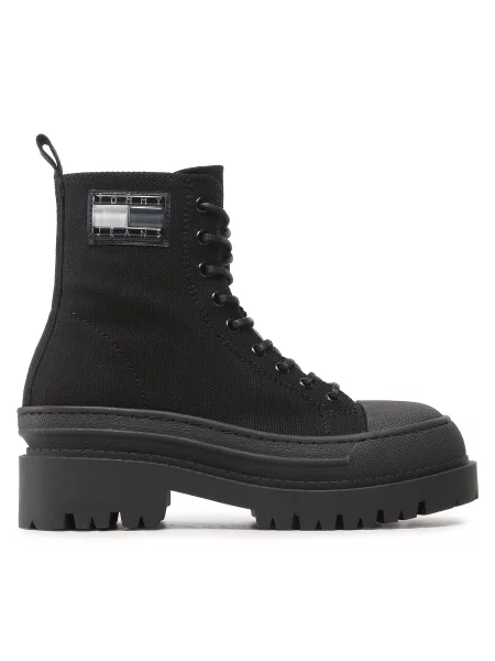 Ghete Tommy Jeans Tjw Foxing Canvas negru