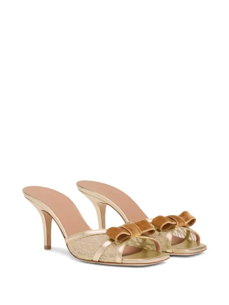 Sandale Malone Souliers cu funde de catifea auriu