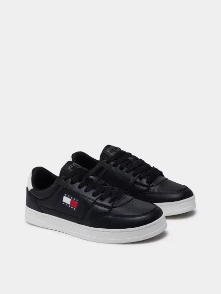Кожаные ботинки Tommy Hilfiger черные