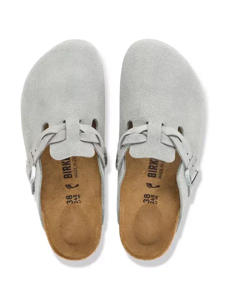 Замшевые плетеные мюли Birkenstock