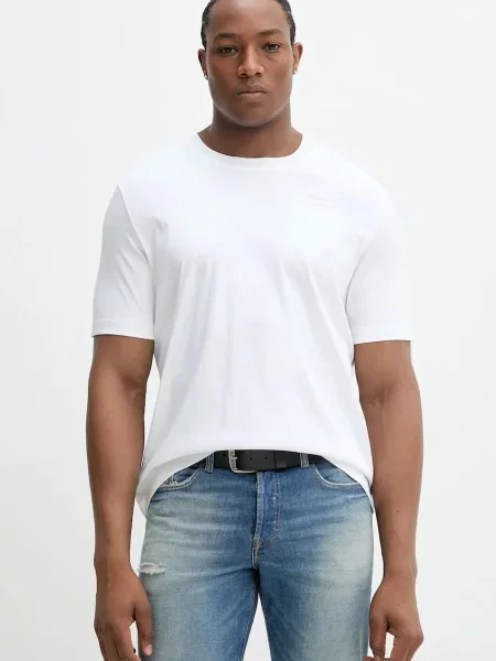 Diesel tricou din T-SHIRT bărbați cu imprimeu alb