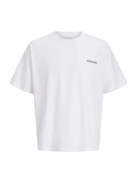 JACK & JONES Póló JCOETERNA taupe / fekete fehér