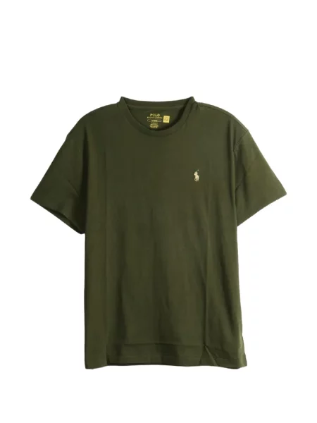 Tricou polo Polo Ralph Lauren cu decolteu rotund cu autograf verde