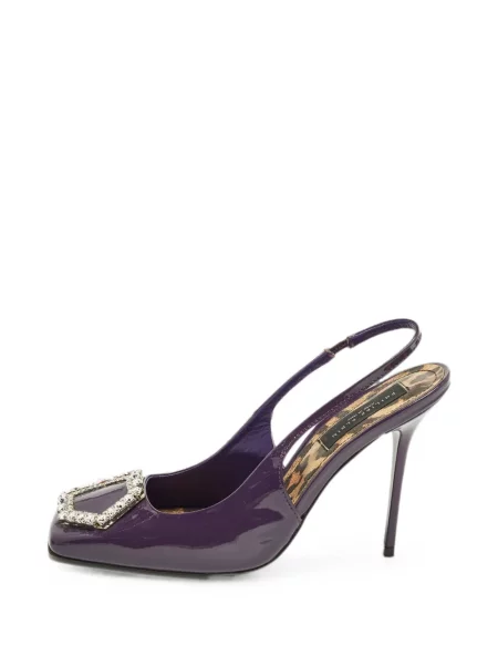 Pantofi cu toc Philipp Plein slingback violet