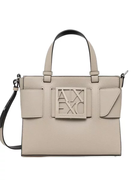 Geantă shopper Armani Exchange cu autograf