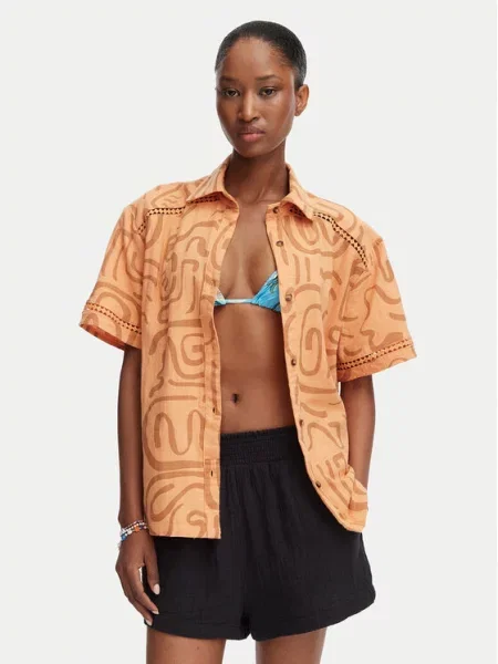 Billabong Риза Summers End Oversize оранжев
