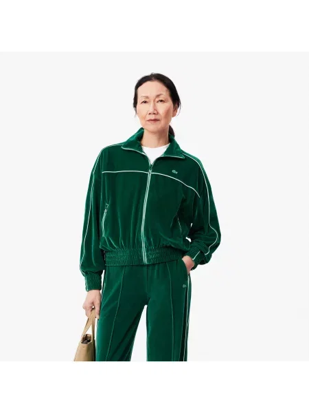 Oversizowa aksamitna bluza zapinana na