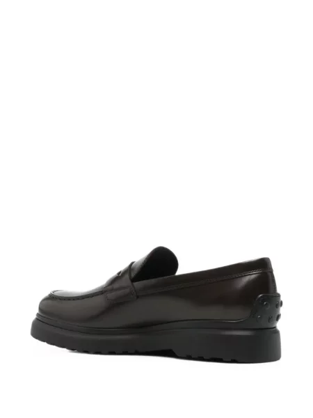 Pantofi loafer Tod's din piele cu autograf maro