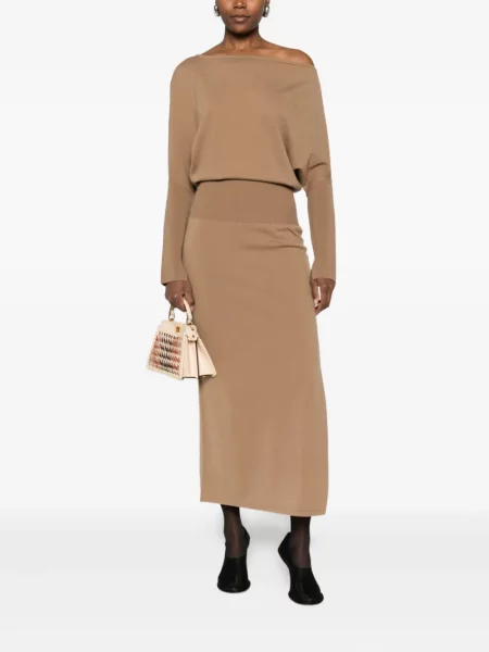 Rochie midi Simkhai până la genunchi de costum maro