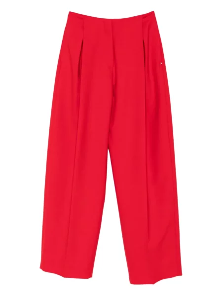 Pantaloni Sportmax plisate roșu