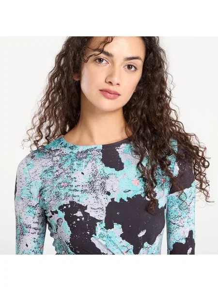Рокля Desigual WALL LACROIX къса разкроена черно