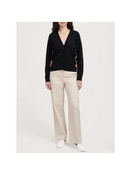Sweter Burberry wełniany czarny