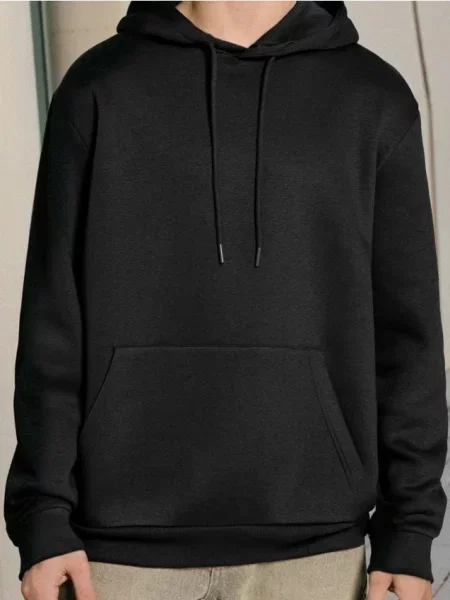Sinsay Bluza hoodie basic czarny