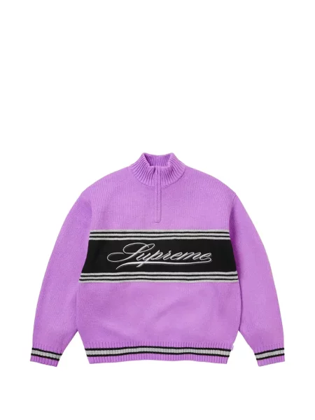 Pulover Supreme cu dungi violet