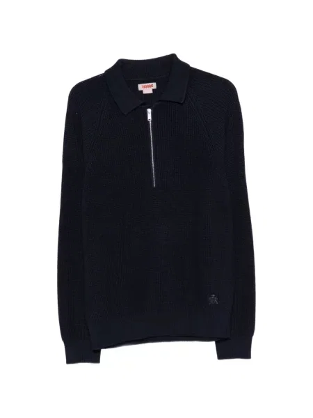 Tricou polo Baracuta tricotate albastru