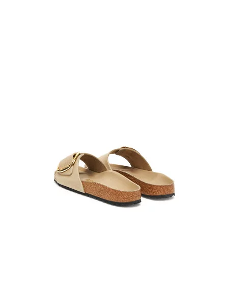 Kožené sandály Birkenstock s přezkou hnědé