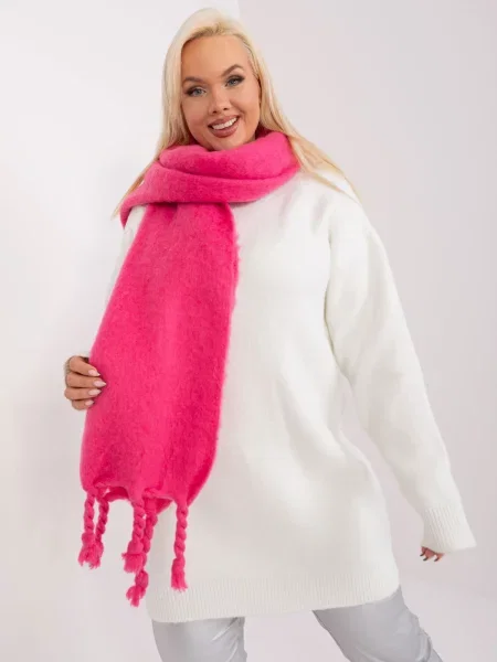 Fular Fashionhunters cu franjuri roz