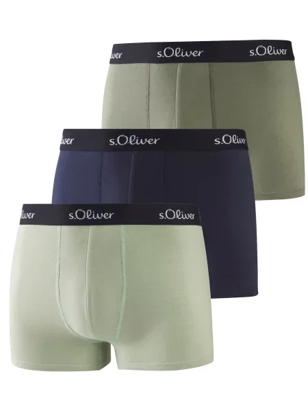 S.Oliver Boksarice mornarska / kaki / pastelno zelena črna