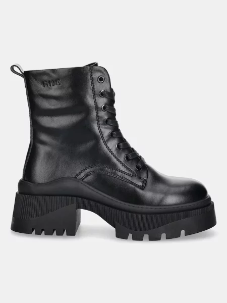 Шкіряні черевики GOE на платформі BLACK чорний