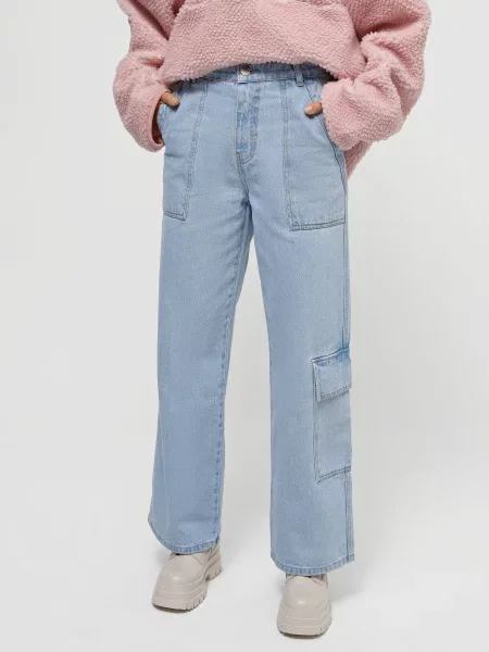 CHER INTERTOP Широкі джинси Без підкладки блакитний