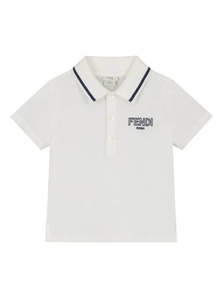 Koszulka polo dziecięca Fendi biała