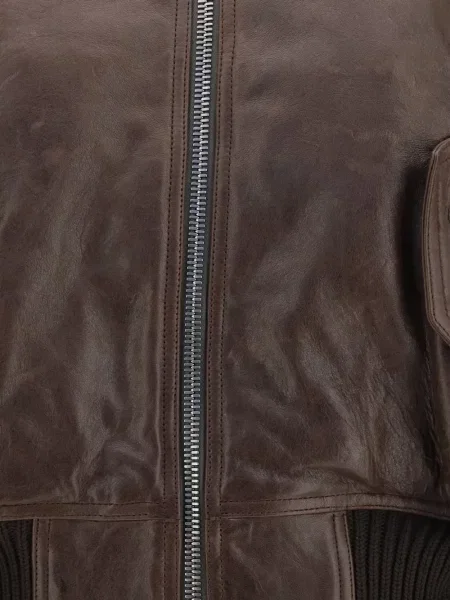 Decupat geanta de piele Rick Owens maro
