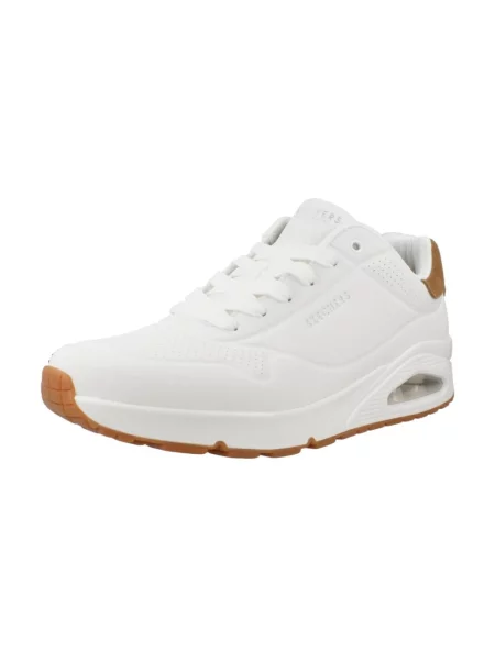 Sneakersy Skechers zamszowe białe