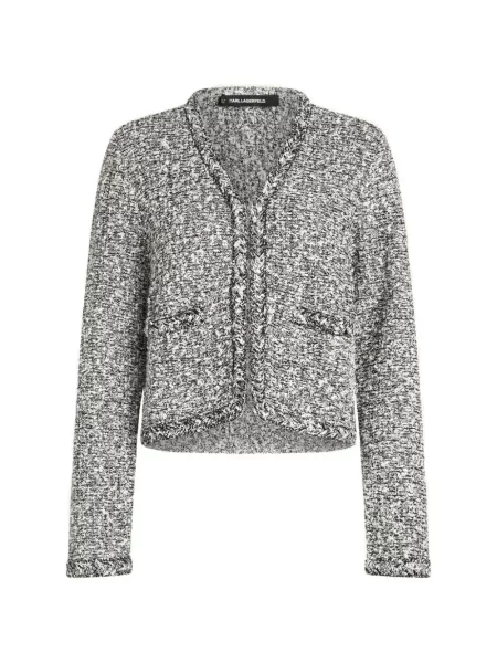 Cardigan Karl Lagerfeld tricotate alb