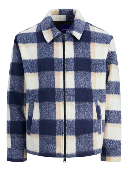 JACK & JONES Geacă de primăvară-toamnă JORCole bej / albastru închis alb