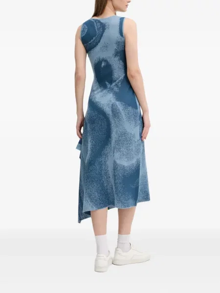 Sukienka midi Desigual do kolan garniturowa niebieska