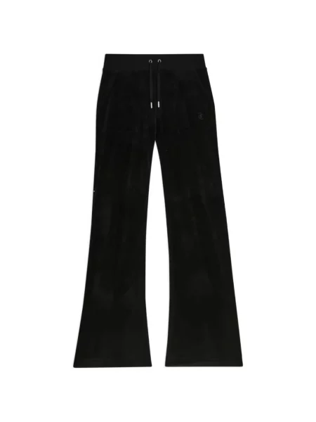 Pantaloni Juicy Couture din velur alergare negru