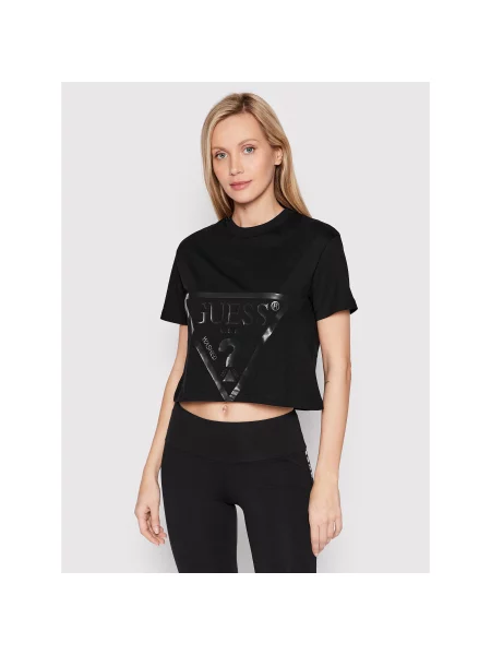 Guess T-Shirt Regular Fit μαύρο