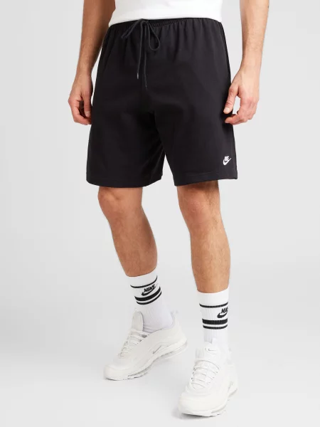 Nike Sportswear Nohavice CLUB / šedobiela čierna